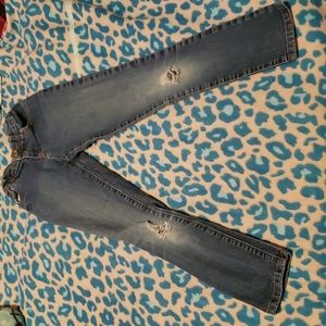 Girls distressed knee super skinny jeans Sz 6x-7